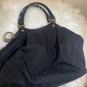 black gucci tote